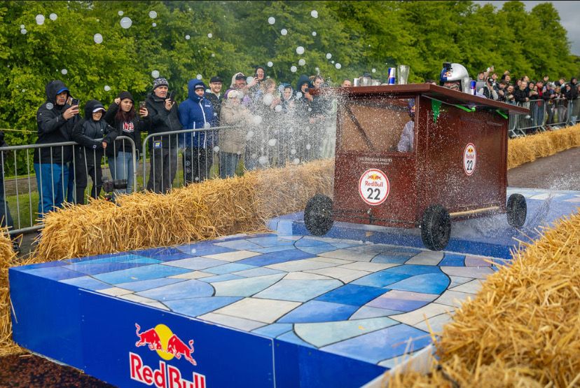 an image of a RedBull Soapbox 2026 cart Jumping