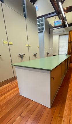 Cabinets with workbench