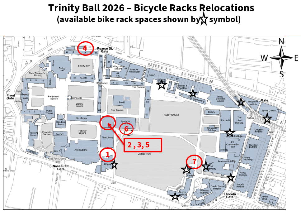 Bicycle racks relocation