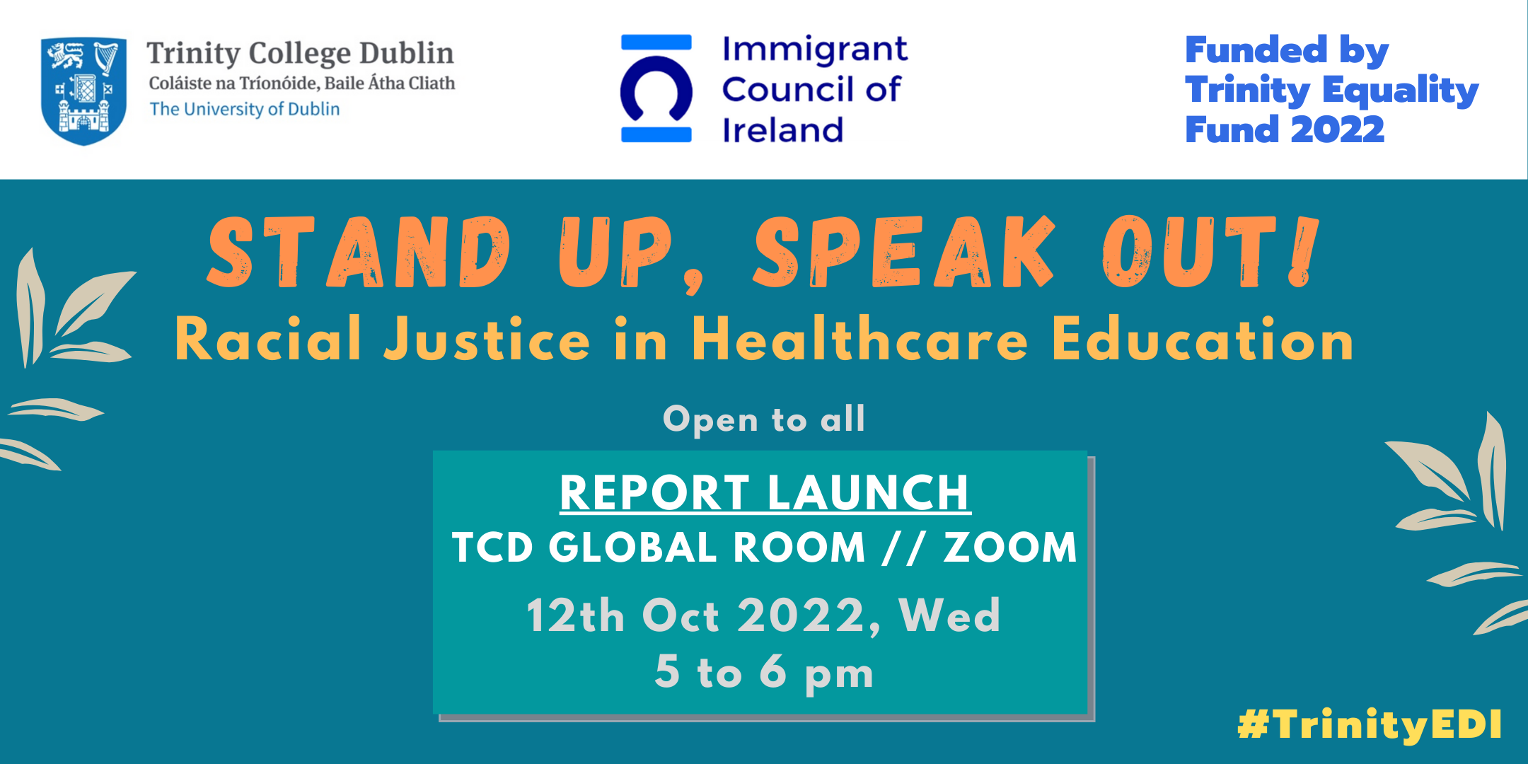 A poster for the Stand Up, Speak Out! Racial Justice in Healthcare Education project