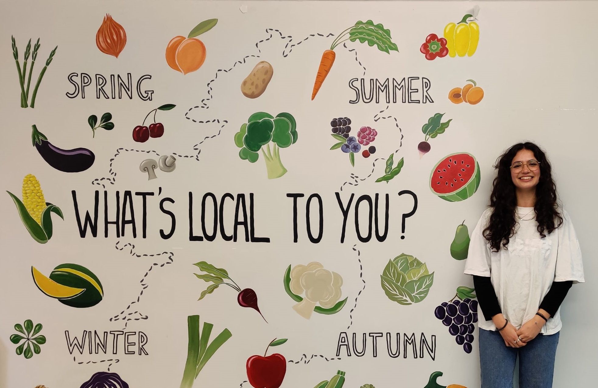 Seasonal food mural