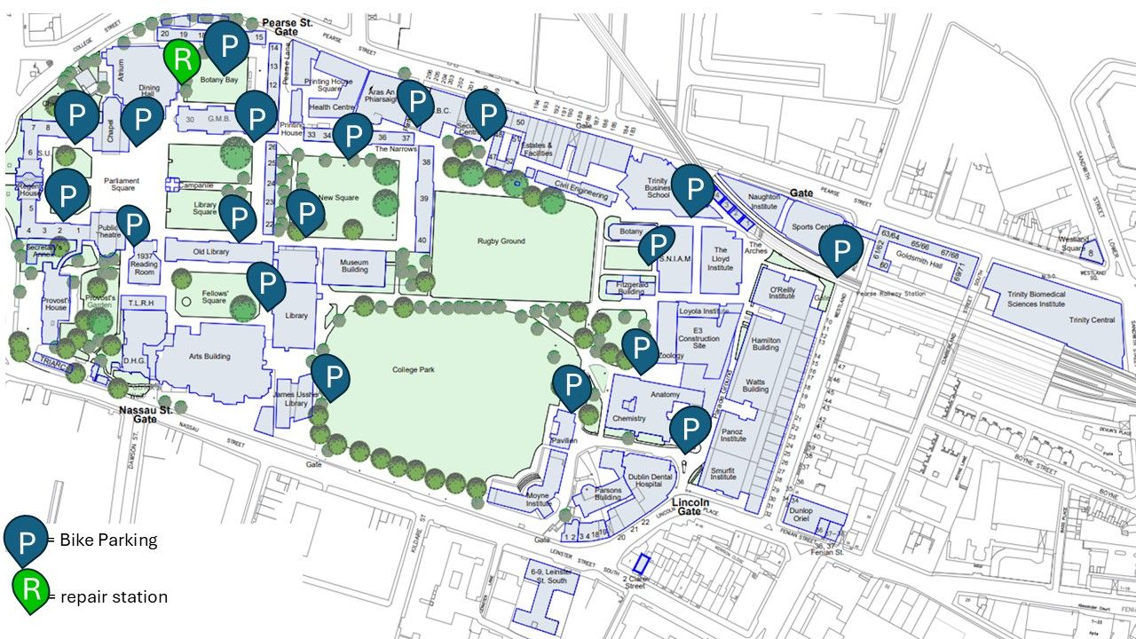 Bike parking map February 2025