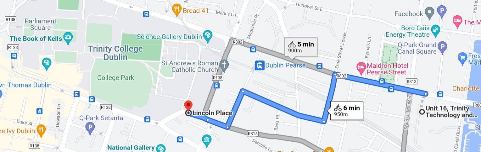 Pearse Street cycle route 2