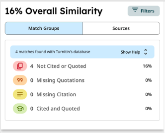 2 - Turnitin Enhanced Similarity Report percentage panel scrnshot