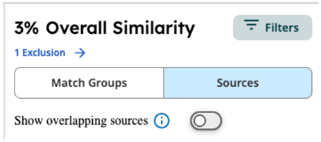 5 - Turnitin Enhanced Similarity Report Filters option scrnshot