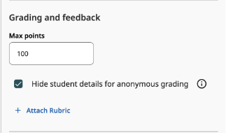 Anonymous Grading setup