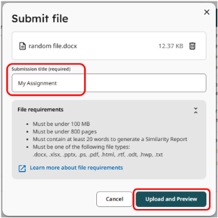 6 - New Standard Assignment assignment rename assignment title panel scrnshot