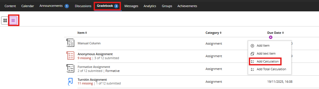Add calculation column