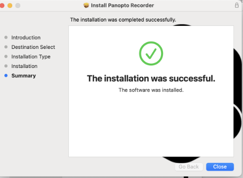 7 - Panopto install finished scrshot