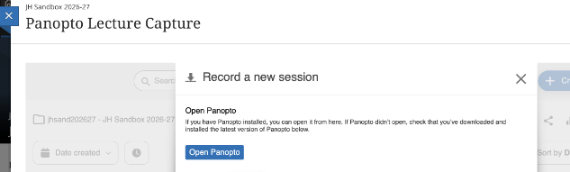 4 Record a panopto session