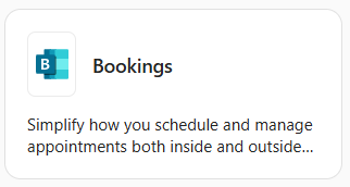 Bookings App Tile Microsoft 365