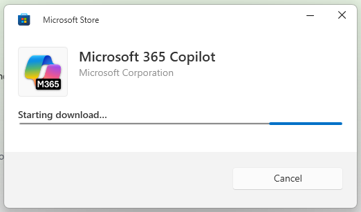 Launch Copilot App Installer