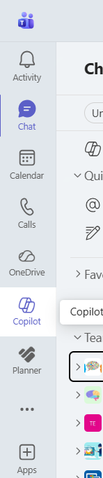 Copilot icon in Teams