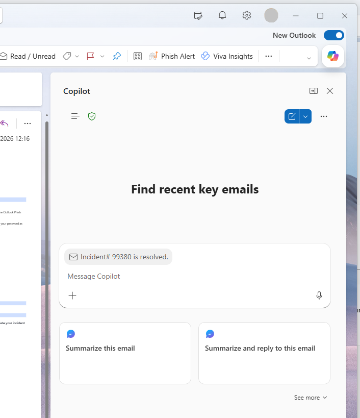 Copilot Panel Outlook