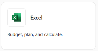 Excel App Tile