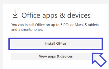 Install Microsoft Office button