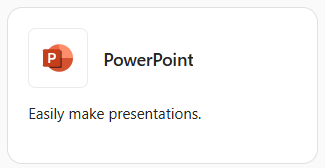 PowerPoint App Tile