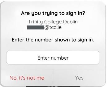 MFA enter number for sign-in