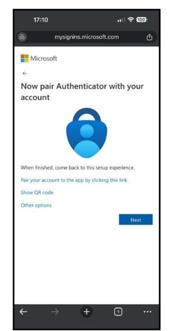 Multifactor authenticator pairing account