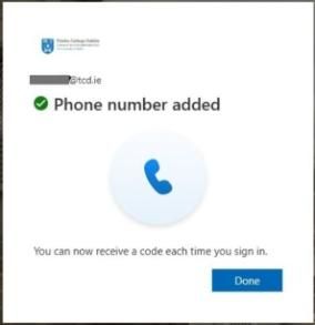 phone number added