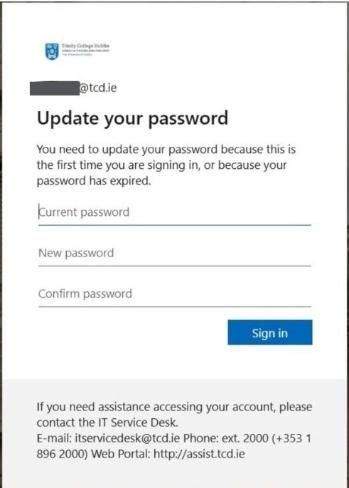 Update your password