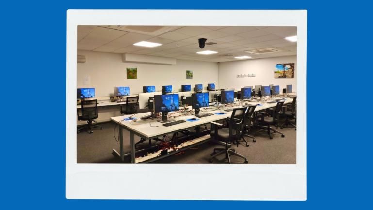 AAP2 Computer Room with original art