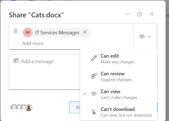 Defining level of access a person should have on SharePoint file share