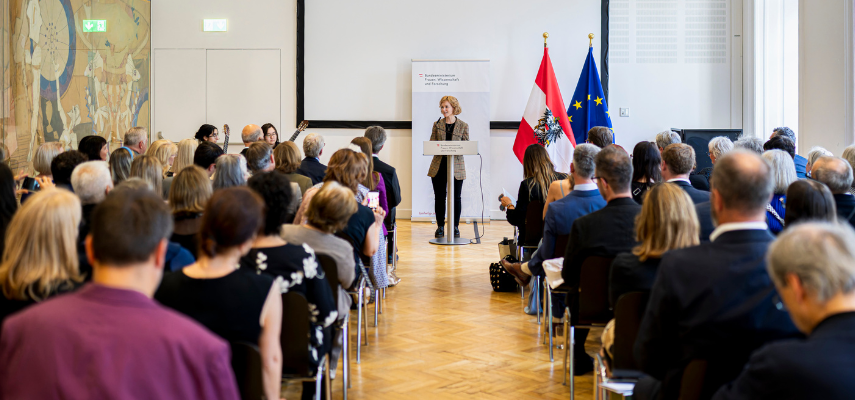 Award ceremony hosted by the Austrian Minister of Science and Research, Eva-Maria Holzleitner, in Vienna.