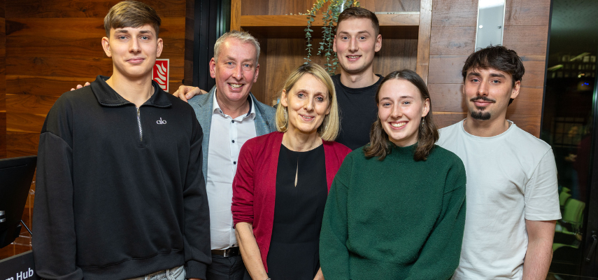 Group photo of Rachel Hoare and her family.