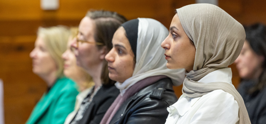 Audience members in the Long Room Hub for Rachel Hoare's book launch.