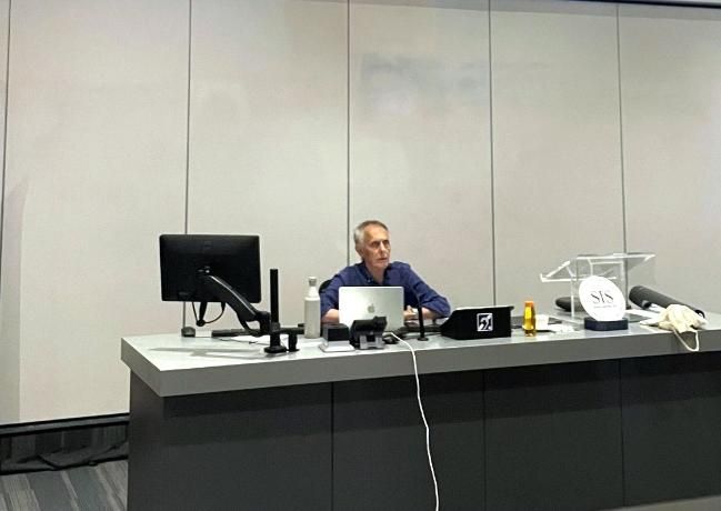 David Forgacs speaking at the Society for Italian Studies Biennial Conference at Trinity College Dublin.