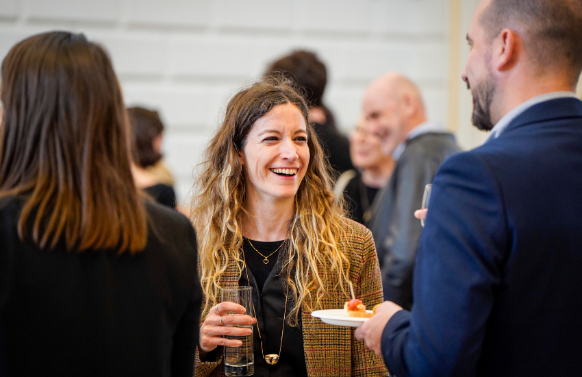 Attendees at the Languages Alumni Summer Social in the Exam Hall on 5 June 2026.
