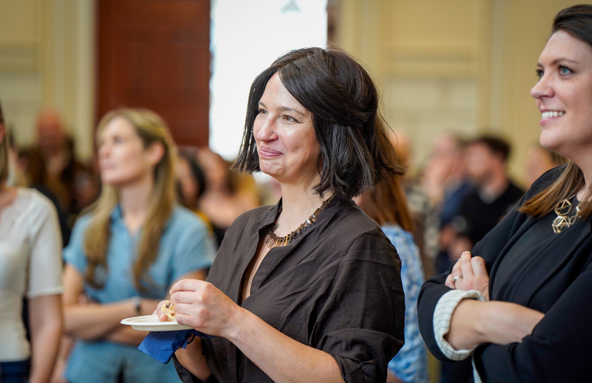Attendees at the Languages Alumni Summer Social in the Exam Hall on 5 June 2026.