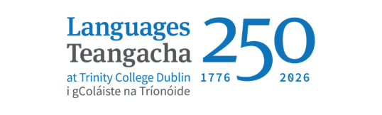 Graphic with the words Languages 250 at Trinity (1776-2026).