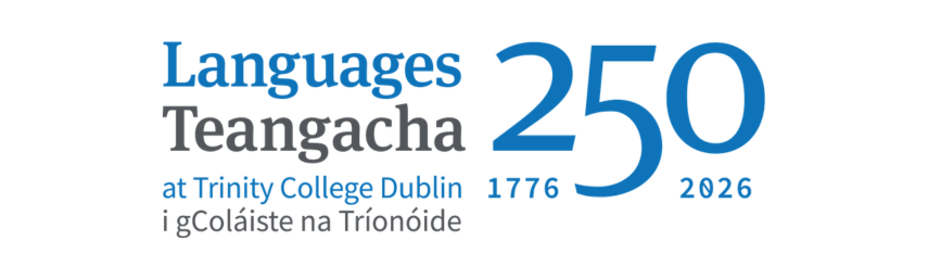 Graphic with the words Languages 250 at Trinity (1776-2026).