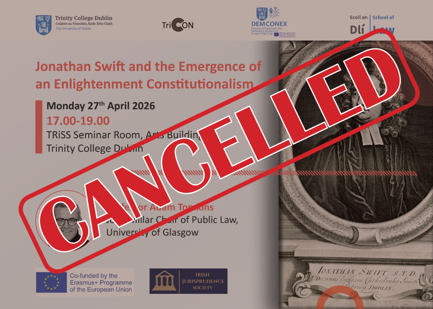 1400 1000 Jonathan Swift and the Emergence of an Enlightenment Constitutionalism cancelled.