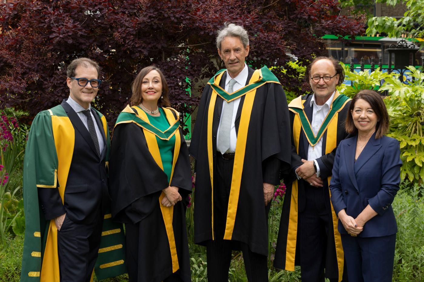 L-R: RIA President, Prof. Daniel Carey, Prof Aileen Kavanagh, Prof Stephen Wilmer, Prof Ahuvia Kahane and RIA Secretary, Prof. Linda Hogan