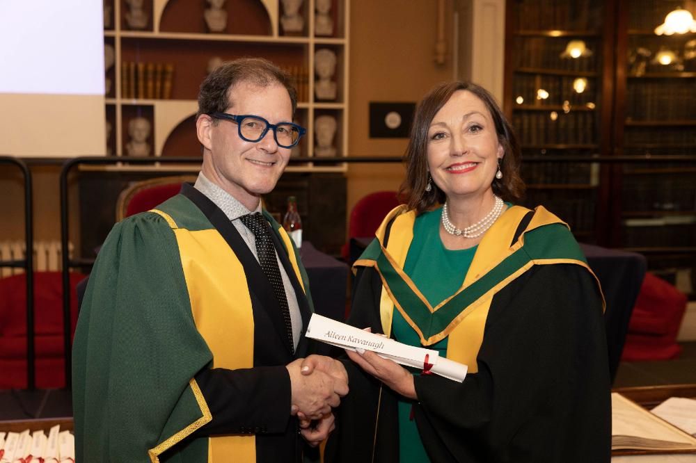 L-R: RIA President, Prof. Daniel Carey, Prof Aileen Kavanagh