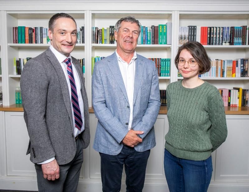 James Hadley, Conor Killeen and Key Capital Scholarship recipient Kinga Jurkiewicz.