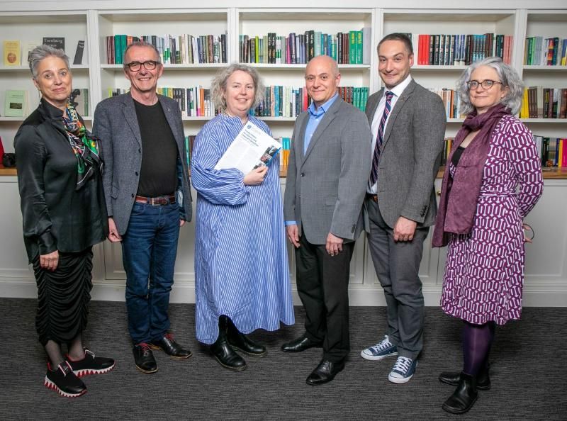 Emma Stokes, Michael Cronin, Provost Linda Doyle, Omar García, James Hadley, Gail McElroy.