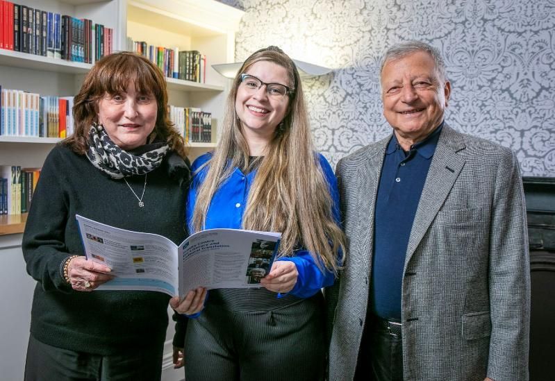 Rosalie Haddad, PhD candidate Nayara Güércio, and Claudio Haddad.