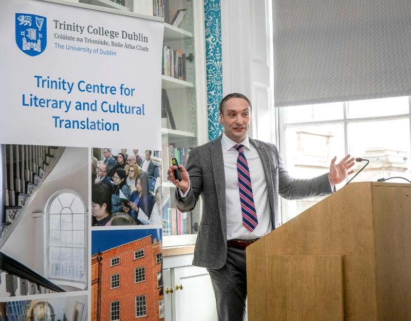 Dr James Hadley speaking at the 10th anniversary celebrations of TCLCT.