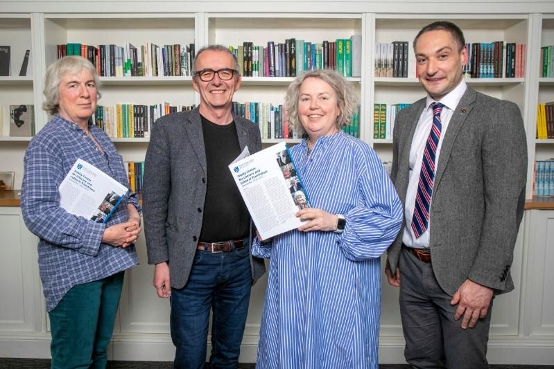 Founding director Sarah Smyth, former director Michael Cronin, Provost Linda Doyle and current director, James Hadley.