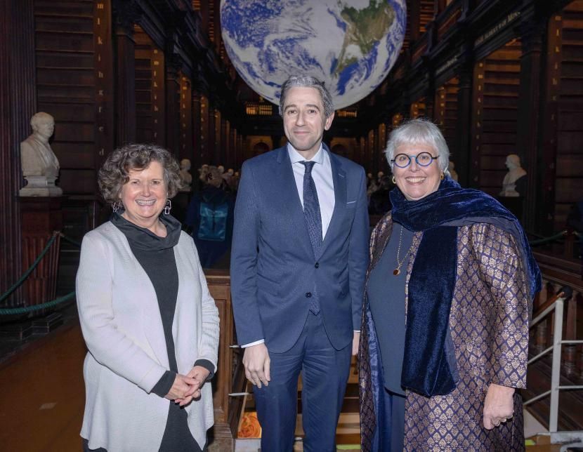 Librarian Helen Shenton, Minister Simon Harris and Prof. Jane Ohlmeyer