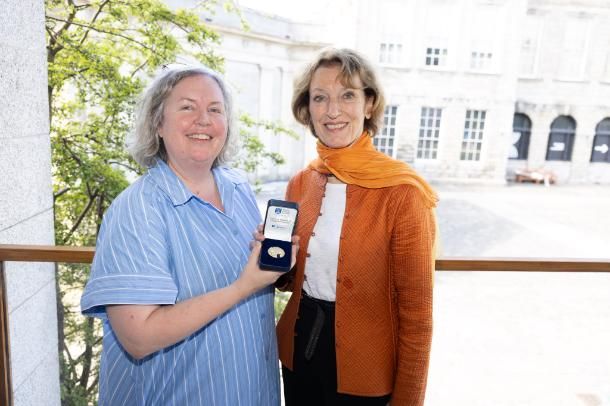 Maria Leptin and Provost Linda Doyle
