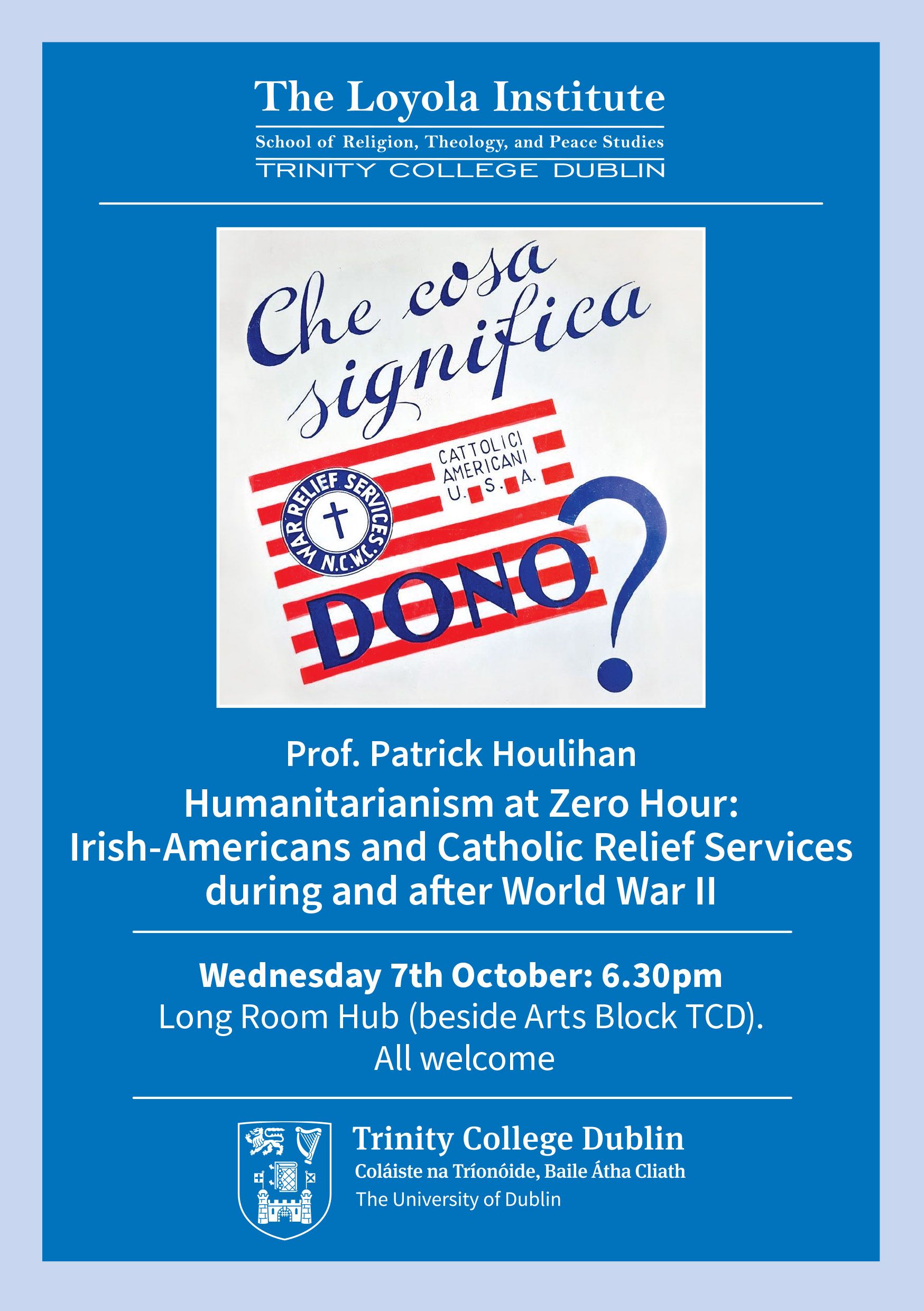 Loyola Public Lecture Patrick Houlihan Flyer October 26