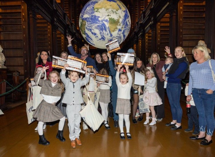 A group of children in the Old Library