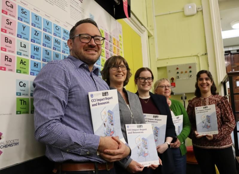 Left to right at the launch are Dr John O’Donoghue, Fiona McArdle, Niamh McGoldrick, Mary Connolly, and Natalia Garcia Domenech. Photo by Michael Foley, Civic Engagement for Societal Impact Manager, Trinity College Dublin.