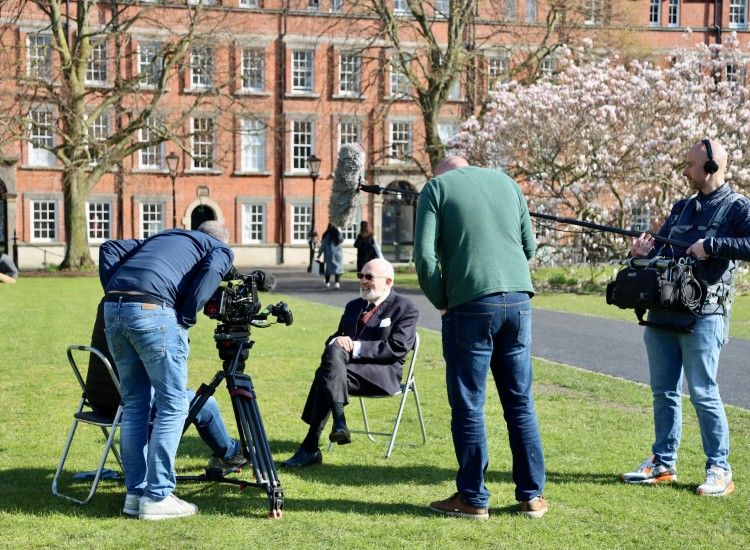 Man being filmed by a TC crew