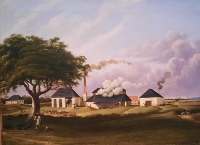 A picture of an 18th century estate in Jamaica